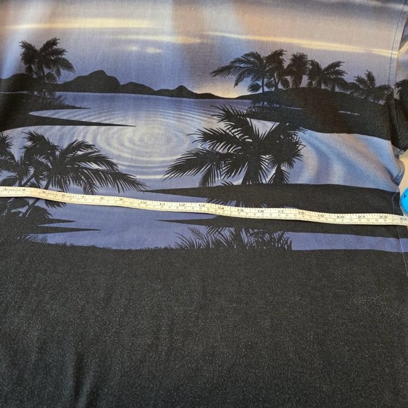 VINTAGE MEN'S LARGE TABASCO POLO SHIRT TROPICAL SCENE - Picture 5 of 8